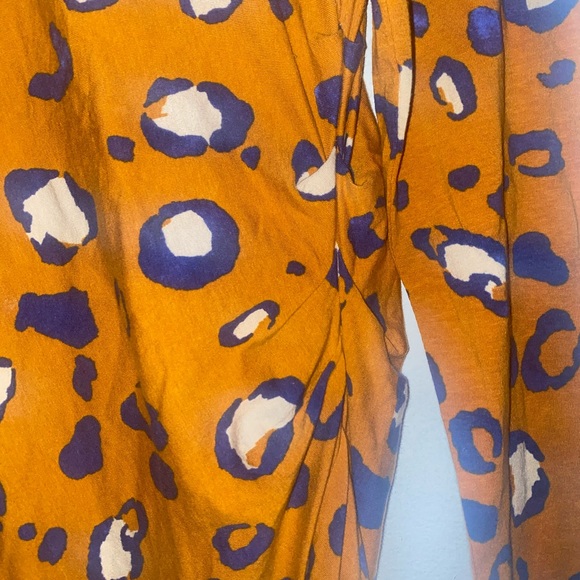 3:1 Phillip Lim Target Womens Dress Medium Animal Print Ruched Side Long Sleeve - Picture 5 of 5